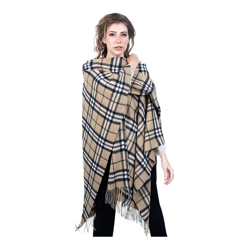 100% Pure Lambswool Tartan Capes