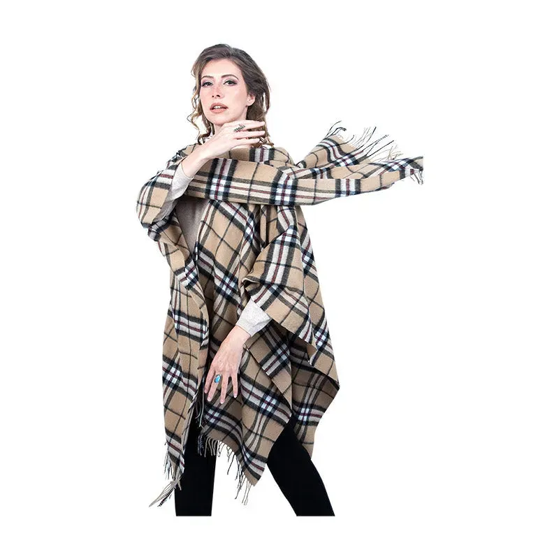 100% Pure Lambswool Tartan Capes