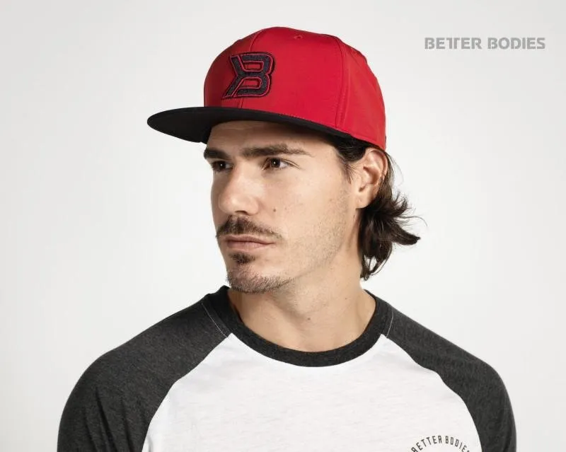 Better Bodies Flat Bill Cap - Red-Black