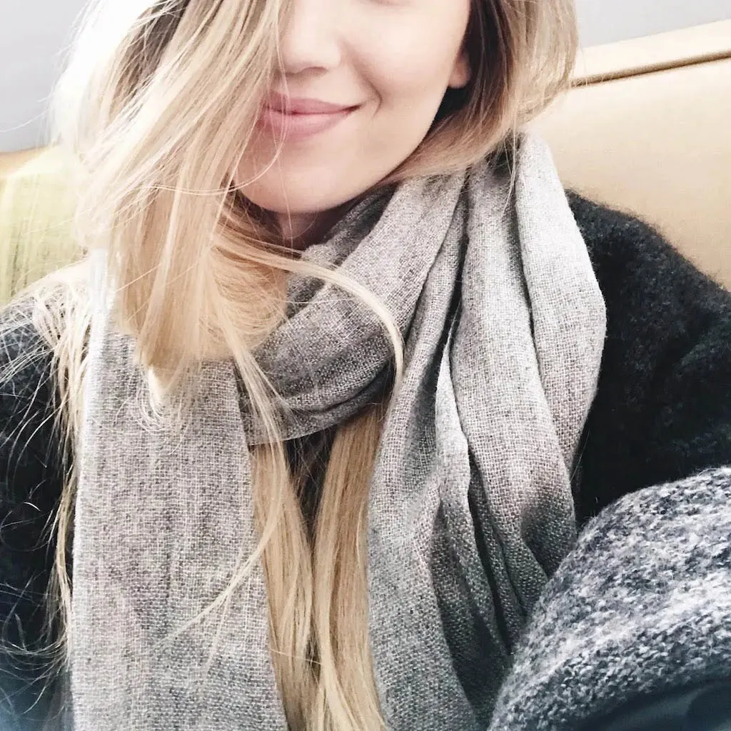 Cashmere Scarf | Heathered Gray