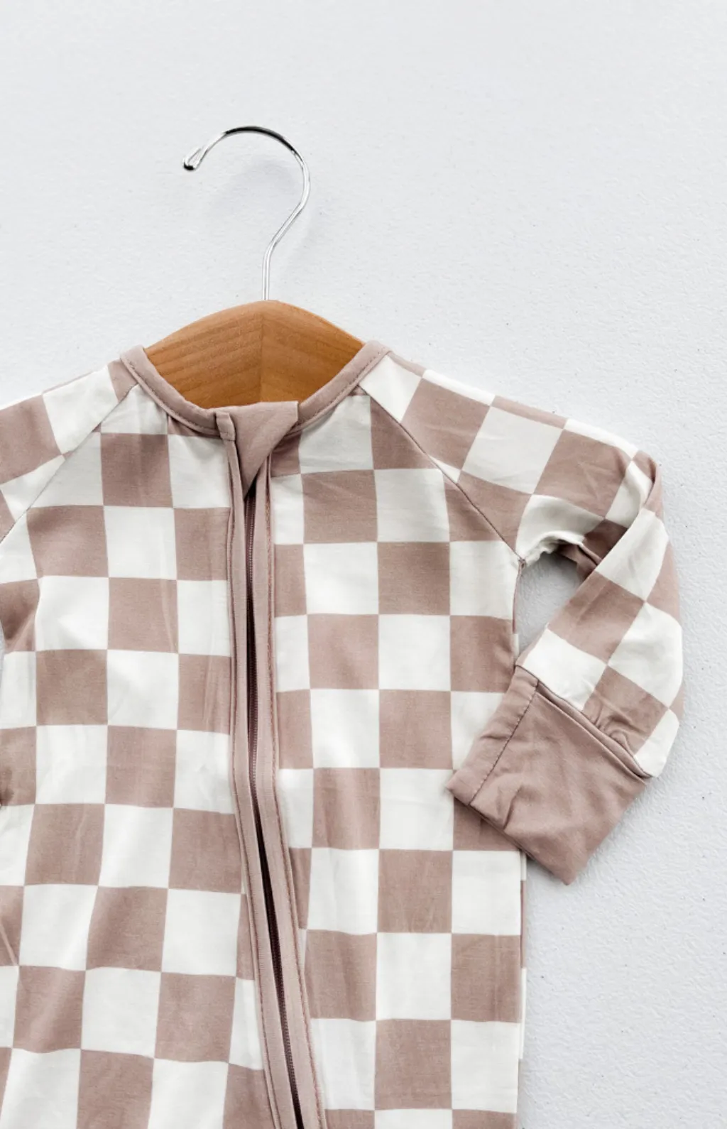 Checkered Double Zip Romper