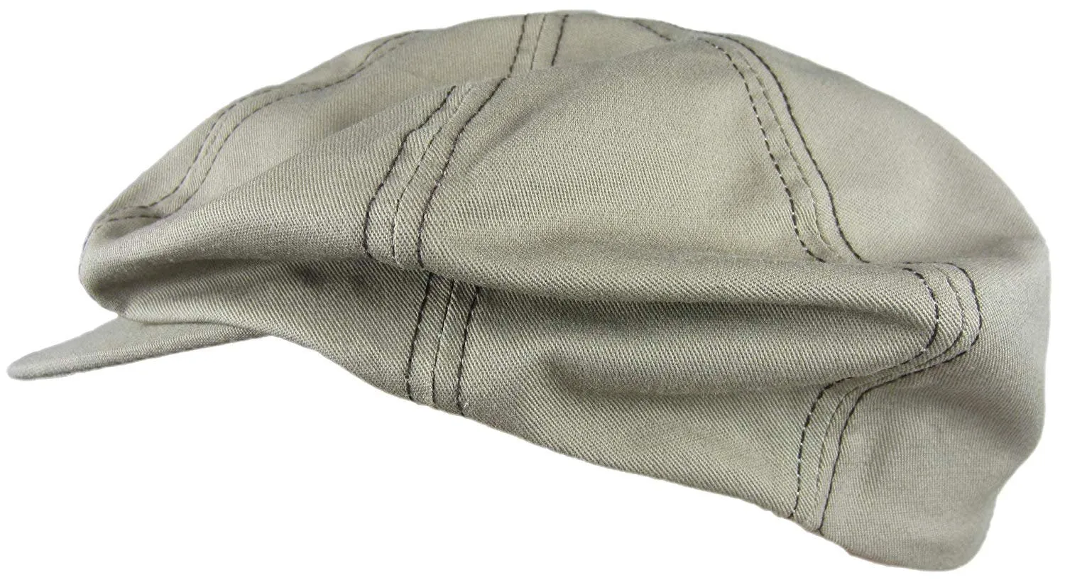 Dobbs Khaki Newsboy Cap 100% Cotton Size XL