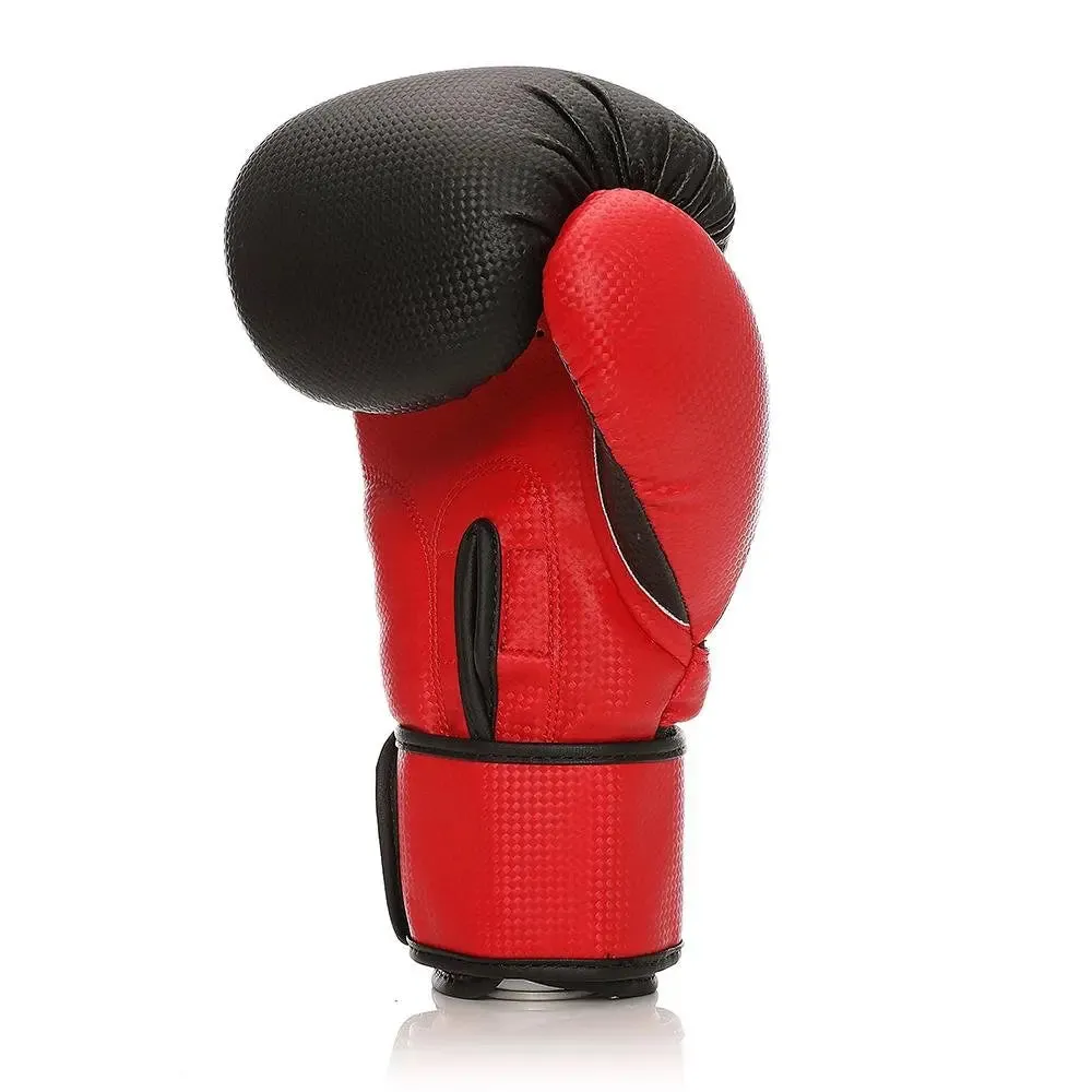 Elevate Carbon Boxing Gloves - Black Red