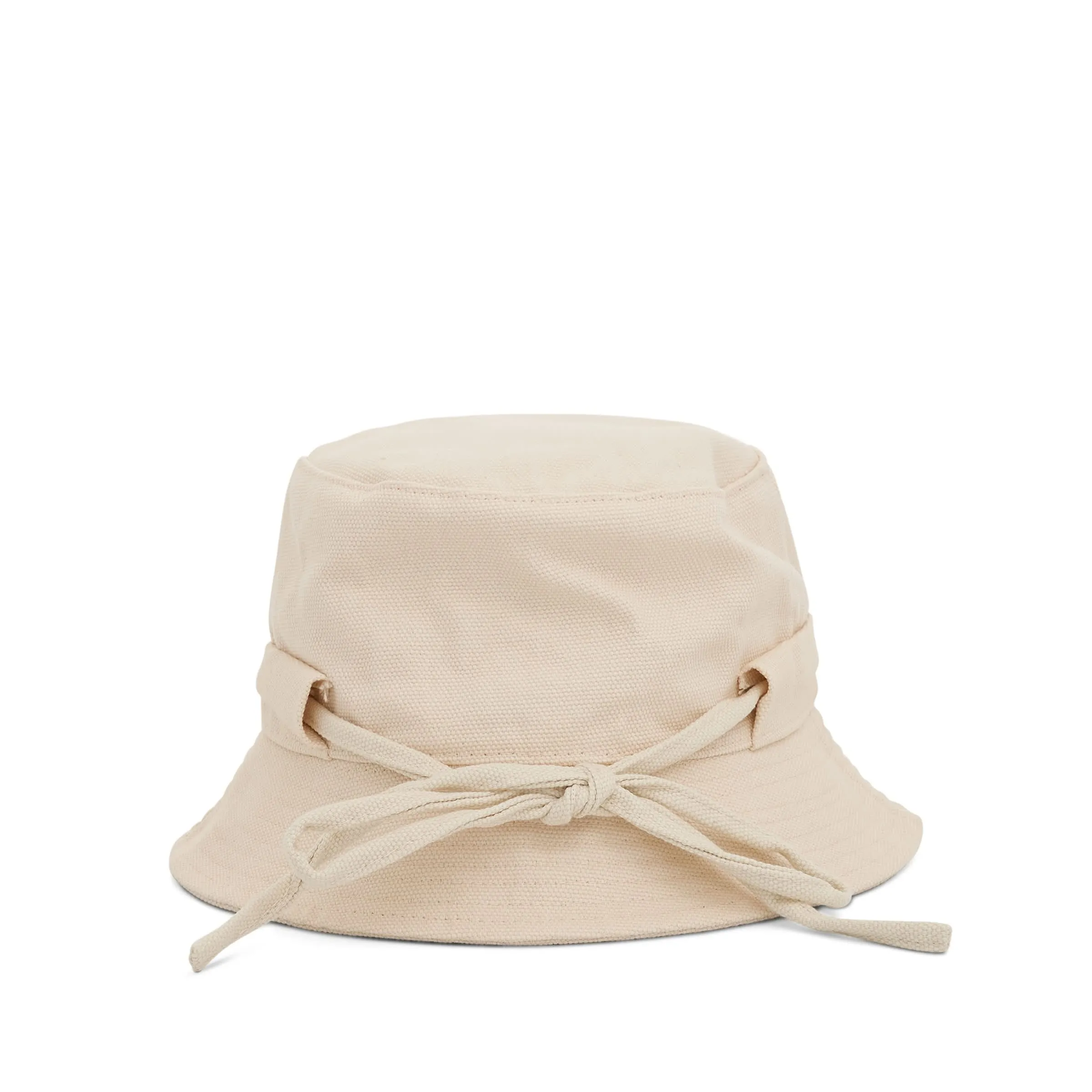 Gadjo Knotted Bucket Hat in Off White