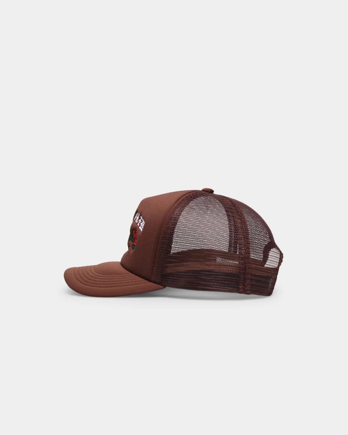 Goat Crew Metal Trucker Snapback Brown
