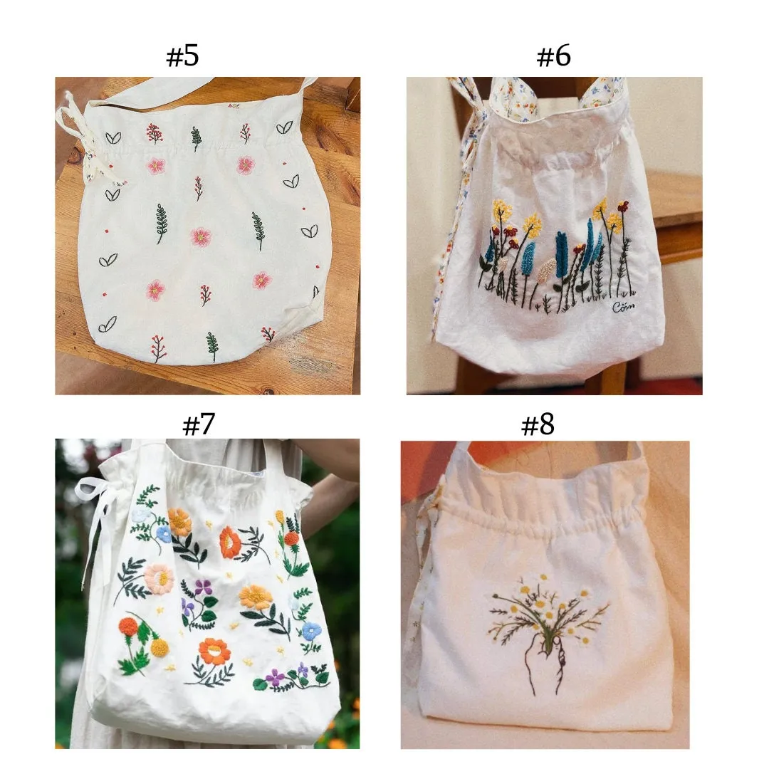 Hand Embroidered Bags Little Flowers Tote