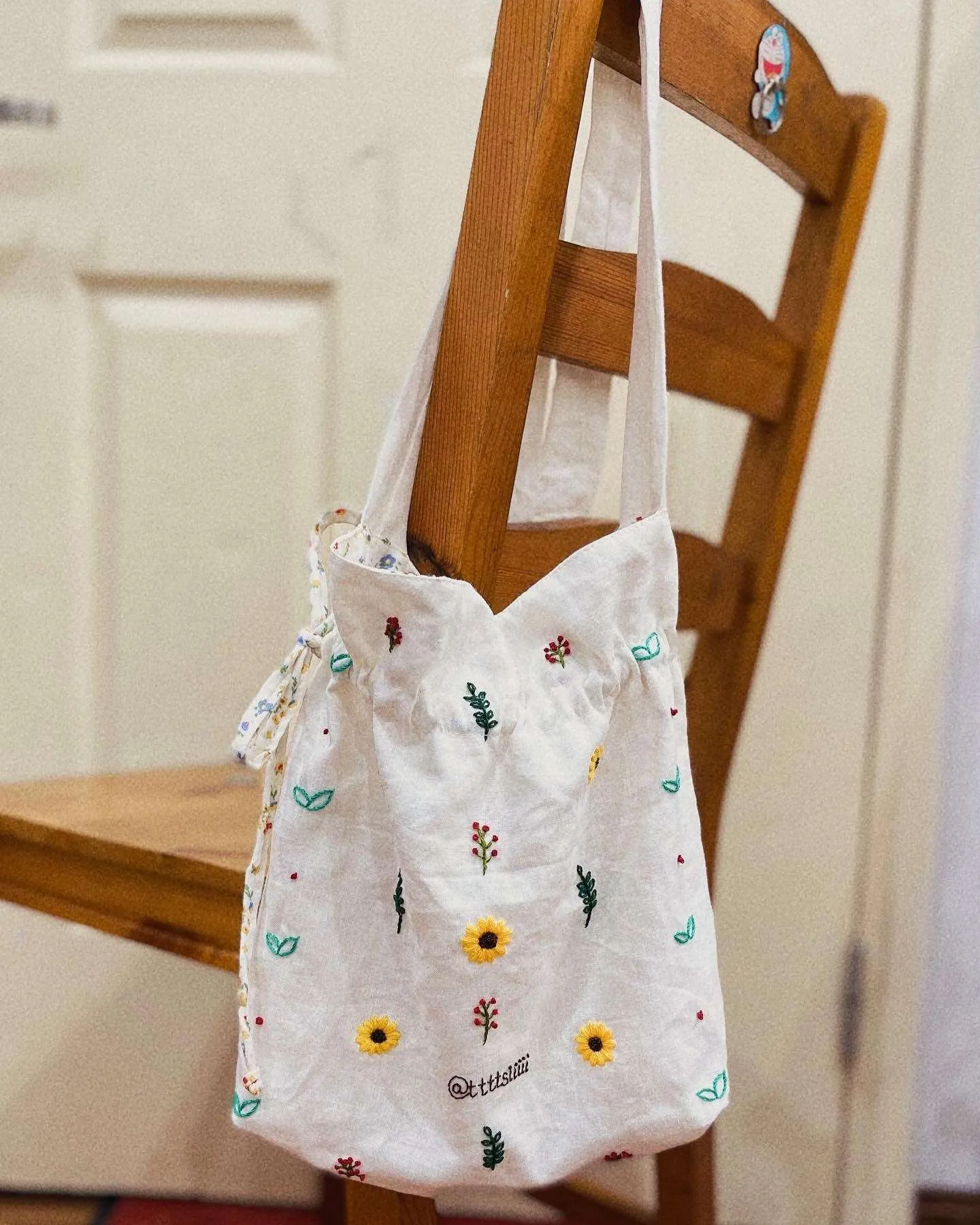 Hand Embroidered Bags Little Flowers Tote