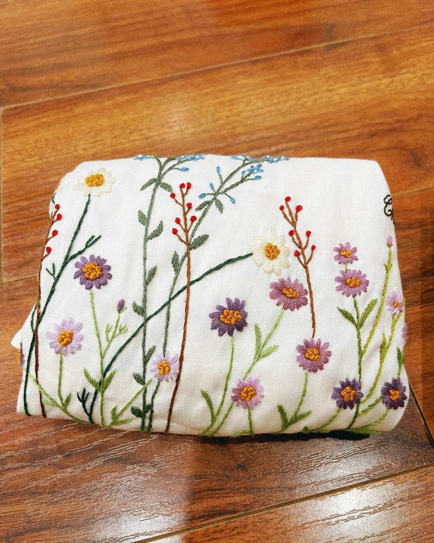 Hand Embroidered Bags Little Flowers Tote