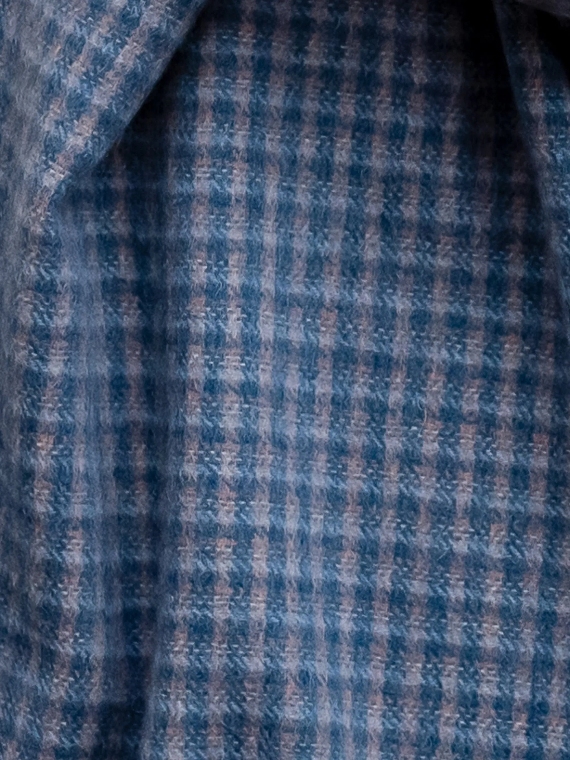 Lambswool scarf in blue tweed check