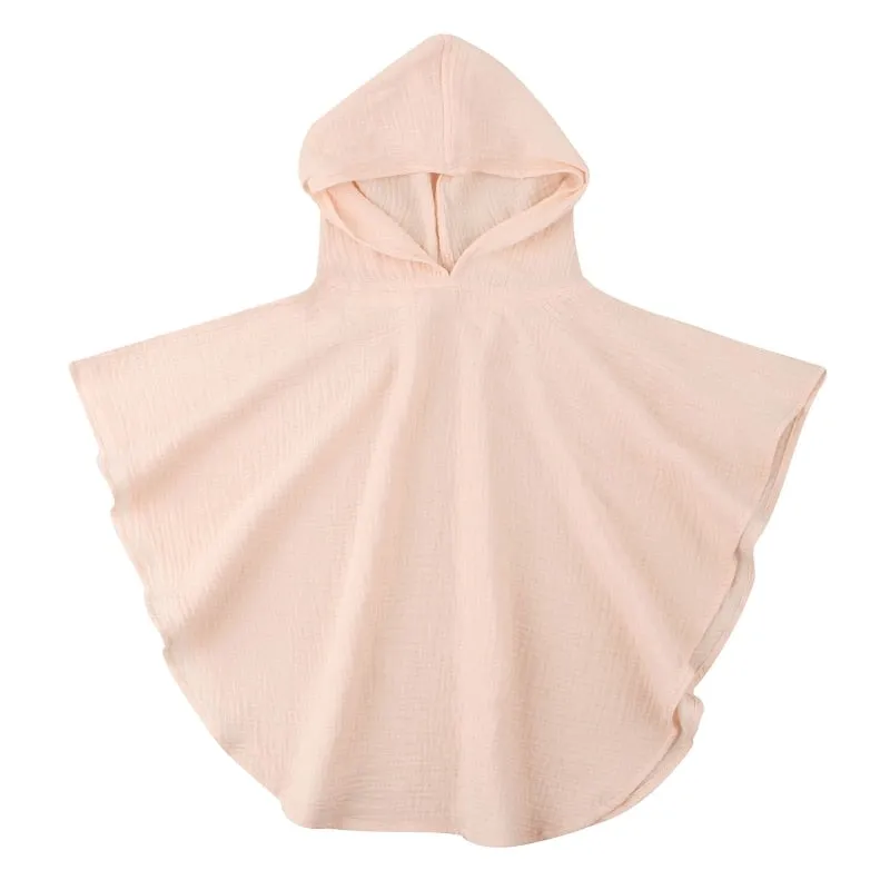 Soft Cotton Baby Hooded Towel Bath Towel for Boys Girls Bathrobe Sleepwear Ponchos