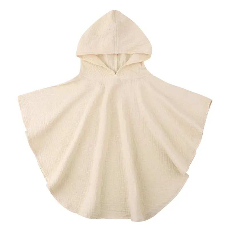 Soft Cotton Baby Hooded Towel Bath Towel for Boys Girls Bathrobe Sleepwear Ponchos