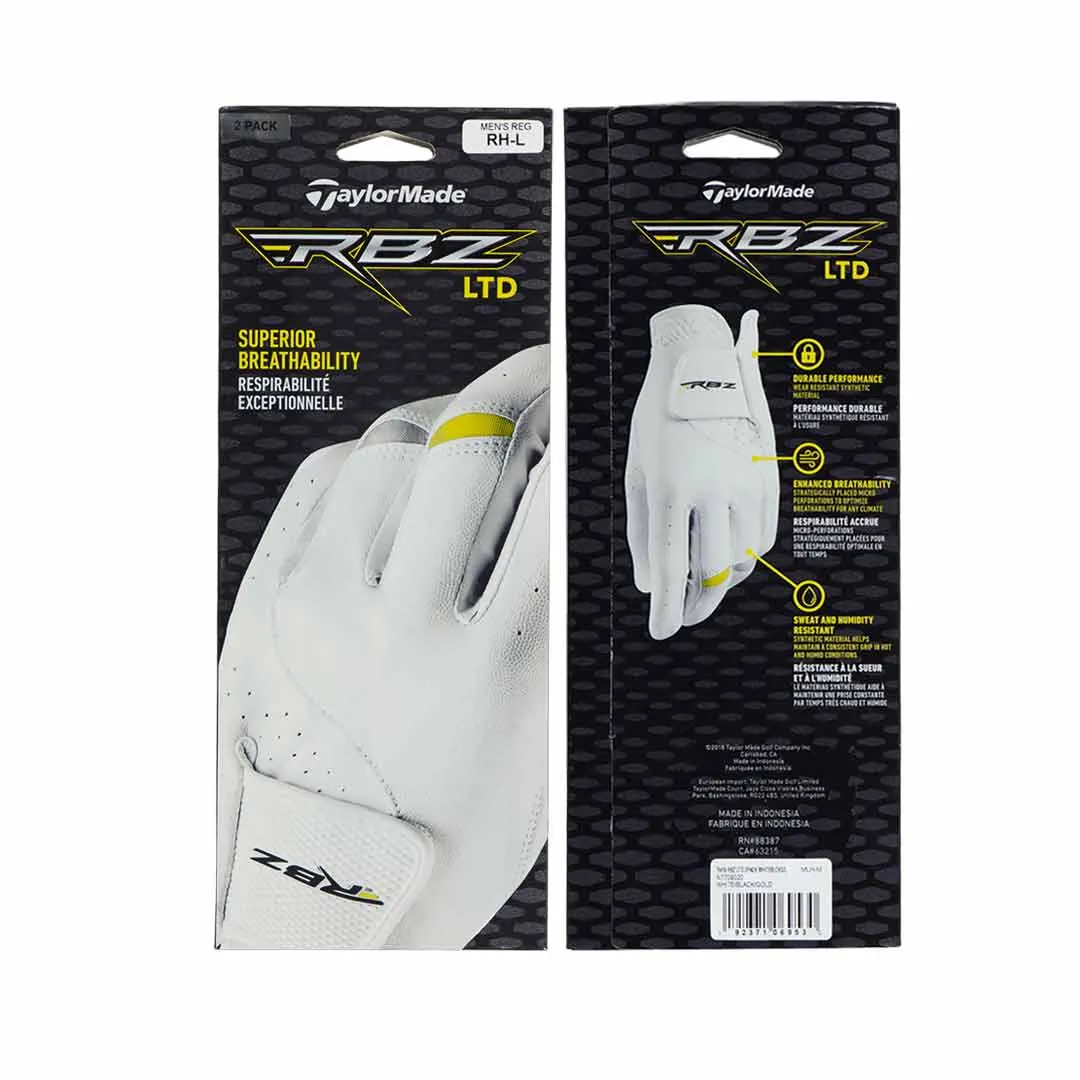 TaylorMade - Men's TM19 2 Pack Right Hand Golf Gloves - Large (N7709122)