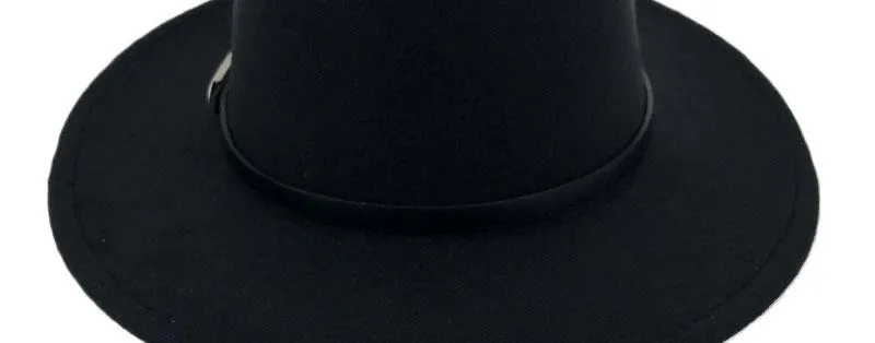 Wide Brim Autumn Vintage Fedora Felt Hat